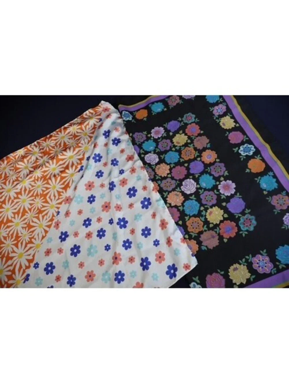 Set of Floral Pattern Polyester Women's Scarves